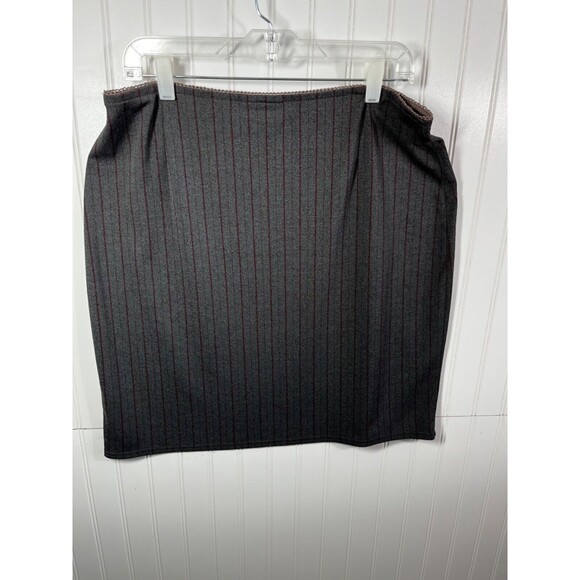 NEW YORK & COMPANY Skirt Women’s Size XL Dark Gray Burgundy Business Casual - Picture 2 of 5